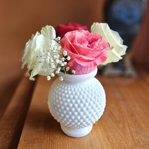 Vintage Milchglas Hobnail Rose Schüssel - 13 cm groß