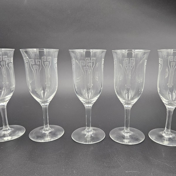 Art Deco Pattern Etched Glasses preview