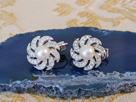 Majorica clip shop on earrings