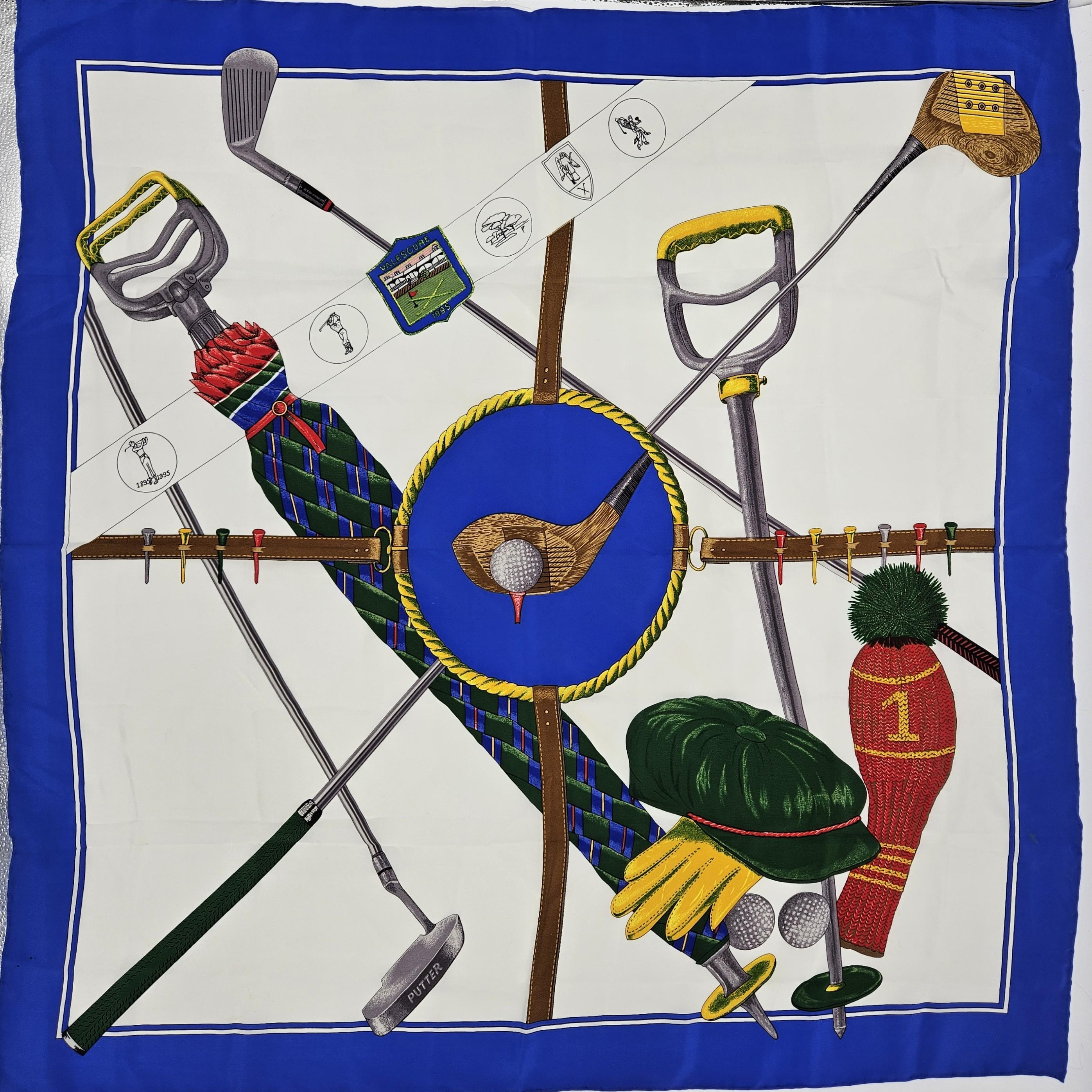 Hermes Vintage Golf Scarf - Etsy
