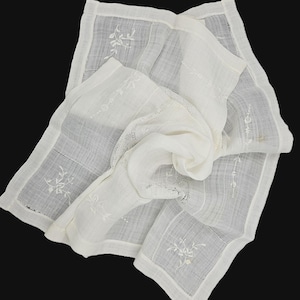 White Linen Table Topper 31 Inches Square