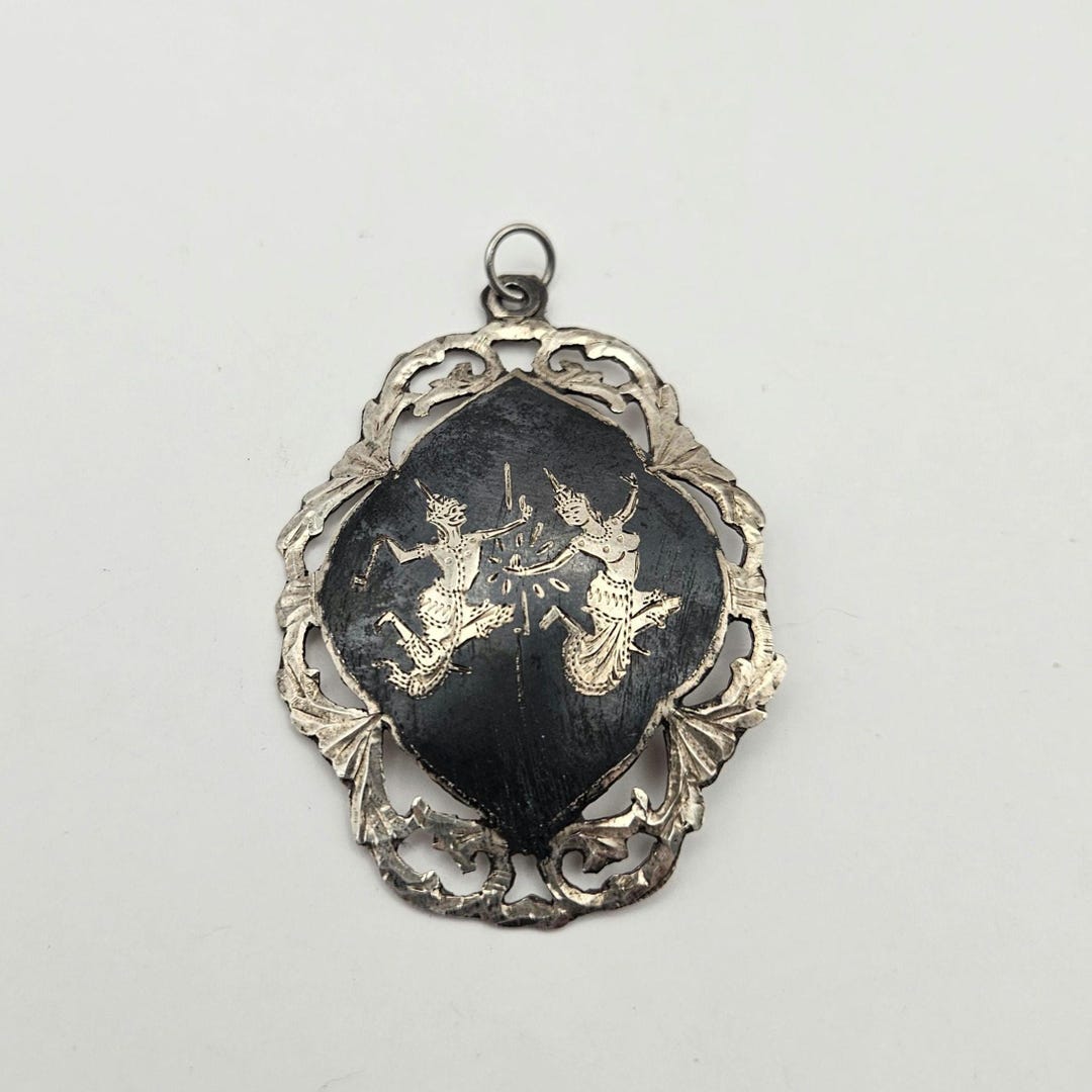 Large Vintage Siamese Sterling Silver Pendant - Signed - Etsy