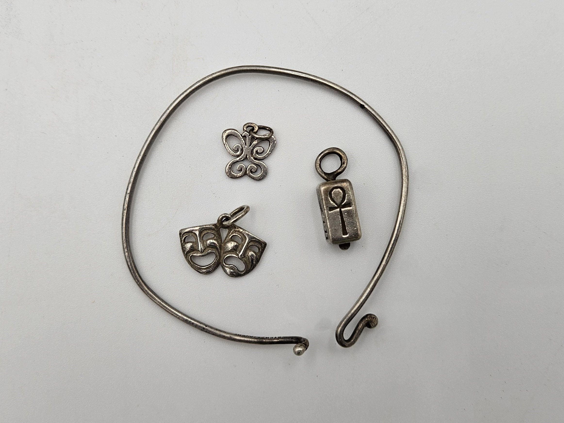 James Avery Charm Bracelet and Butterfly Charm Vintage Sold individually