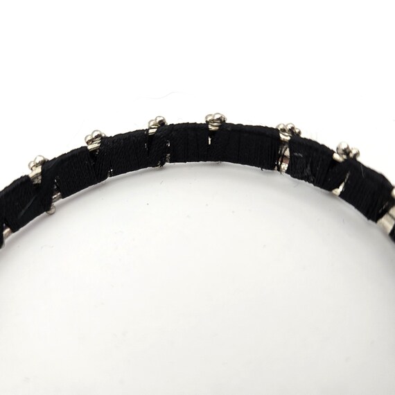 Black Thread-Wrapped Bangle Bracelet – Minimalist… - image 3