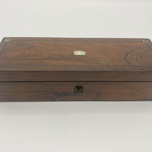 Large Walnut Wood and Walnut Burl Document Box Storage Box -  Canada