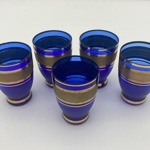 Set van 5 kobalt- en gouden koorden