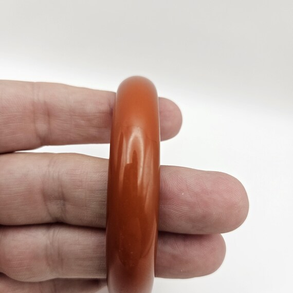 Orange Bakelite Bangle - image 5