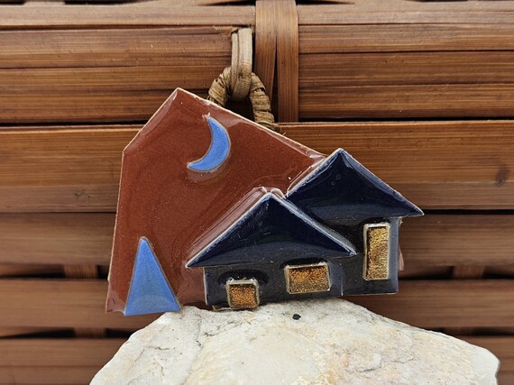 House Pins by Lucinda - black house with moon - v… - image 4