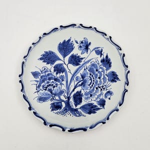 Royal Delft Hand Painted Blue and White Hanging Plate