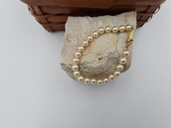 Vintage Napier Faux Pearl Bracelet - image 5
