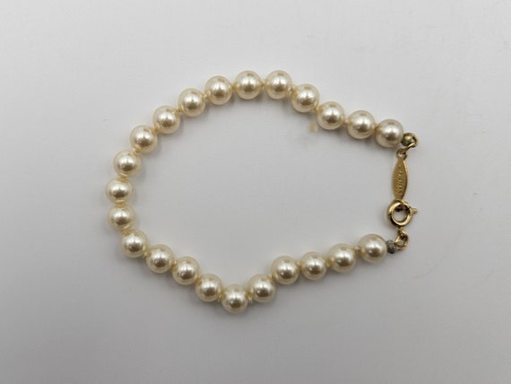 Vintage Napier Faux Pearl Bracelet - image 3
