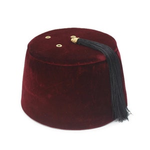 Genuine Egyptian Turkish Red Fez Tarboush Hat Black Tassel, Doctor Who Fez Hat Costume Accessories