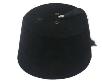 Genuine Egyptian Turkish Black Fez Tarboush Hat Black Tassel, Doctor Who Fez Hat Costume Accessories