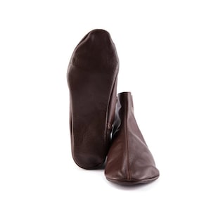 Halal Leather Zipper Khuffain MENS Size, Genuine Leather Slippers, Indoor Shoes, Feet Warmers, Home Slippers, Khuffayn Moccasin