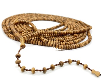 Natural Olive Wood Beads, 5000 Prayer Beads Misbaha Tasbih Tasbeeh Tesbih 6 mm Dhikr Prayer Beads with 10 Beaded Imama TSBK