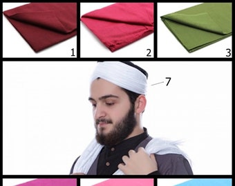 Choisissez votre tissu d'emballage en coton de couleur pour Imamah, tissu Kufi, tissu turban, turban coloré, turban pour Sarik