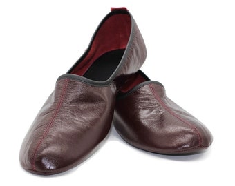 ladies leather house slippers