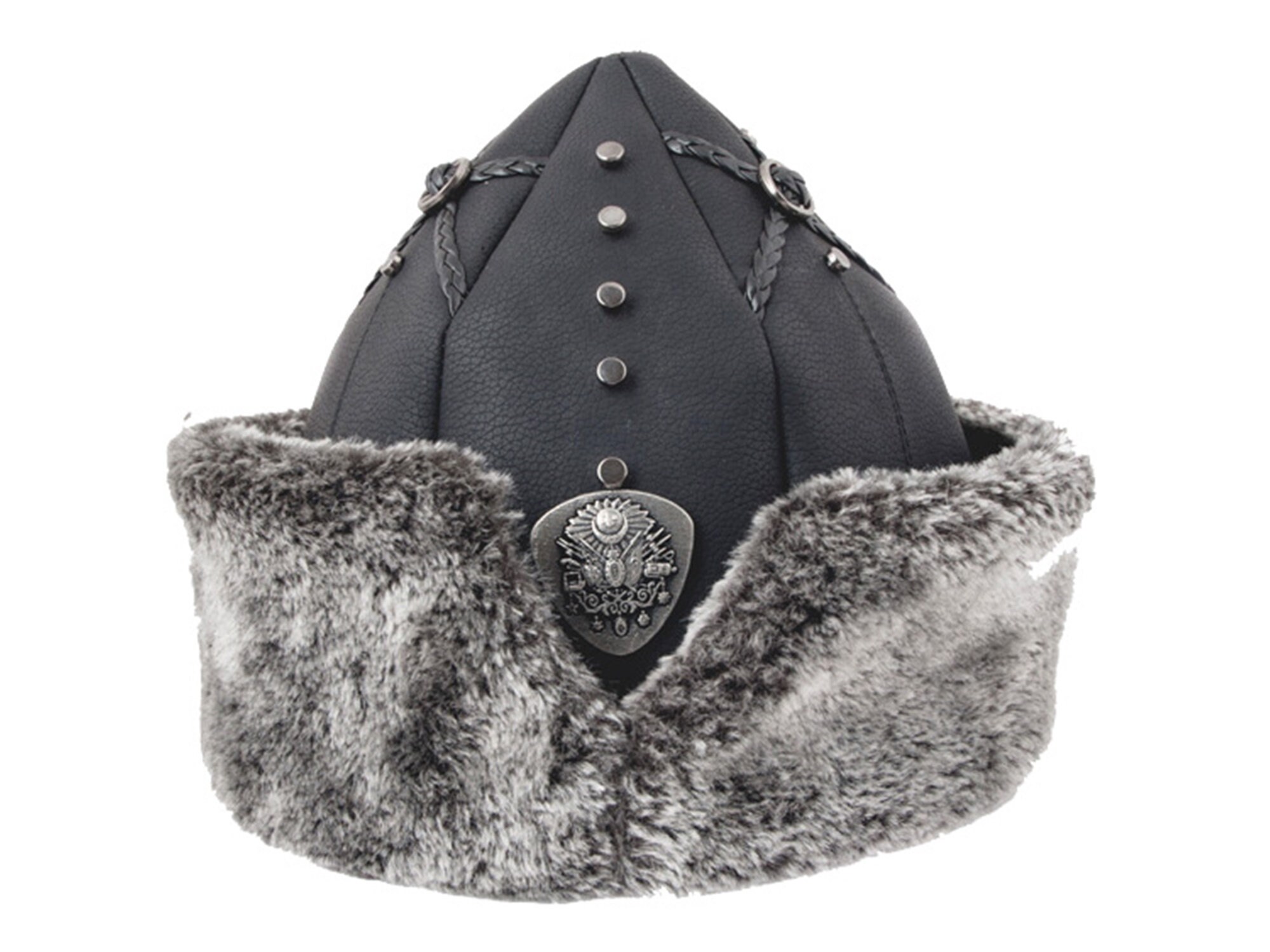 Turkish Ottoman Bork Hat Ertugrul Dirilis Fur Leather Cap Turkish Ottoman Bork Hat Ertugrul Dirilis Fur Leather Cap