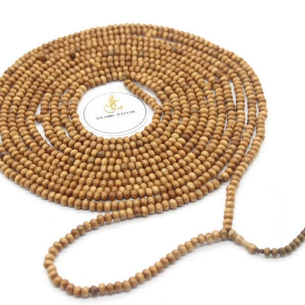 Genuine Melia azedarach Wood Beads, 1000 Prayer Beads Misbaha, Chinaberry Tree Tasbih Tasbeeh Tesbih 5x6 mm Dhikr Prayer Beads TSBK