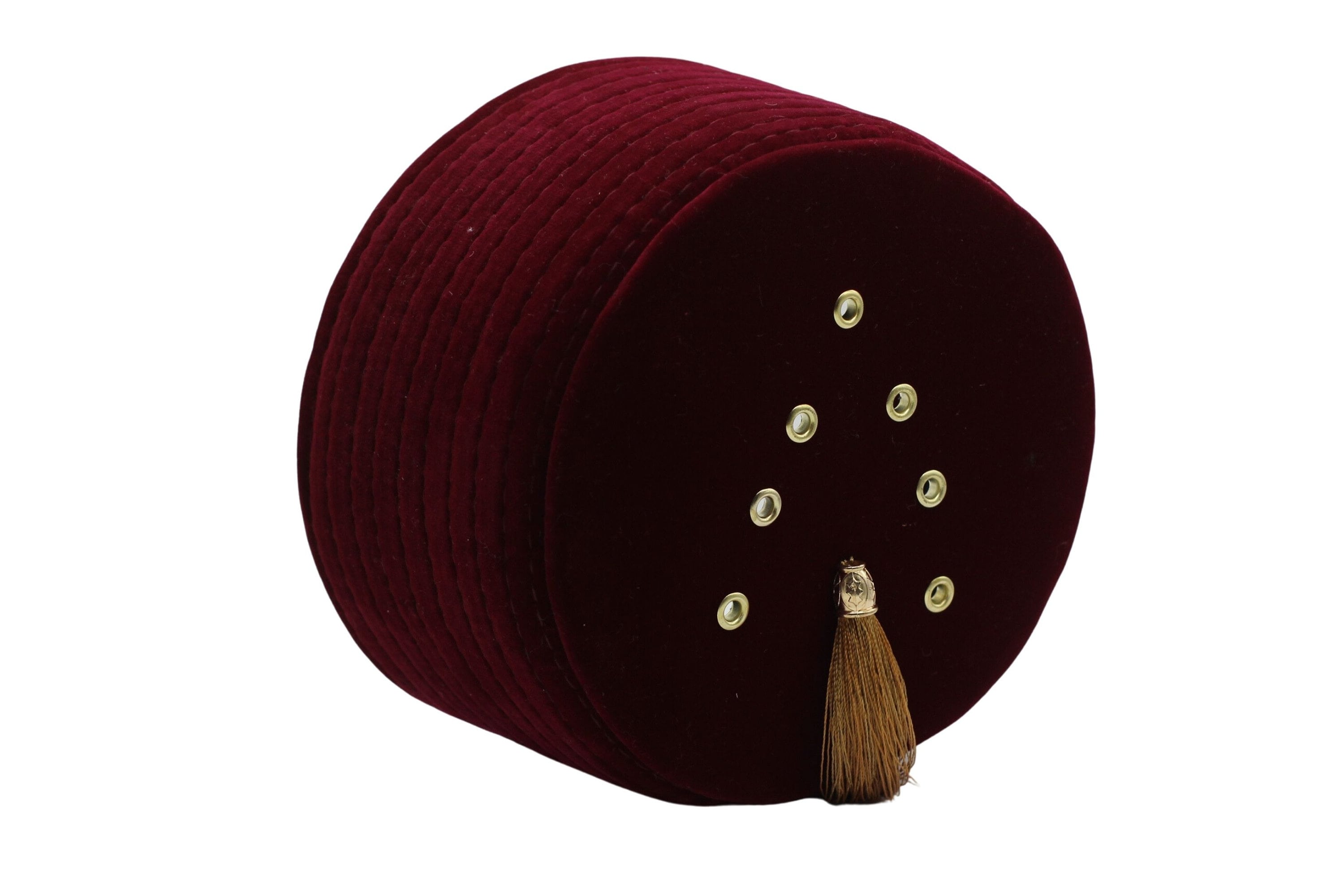 Genuine Egyptian Turkish Red Fez Tarboush Hat Gold Tassel 