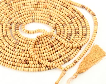 Genuine Lemon Wood Tasbih, 1000 Prayer Beads Misbaha Tasbih Tasbeeh Tesbih 4.5x6.5 mm Dhikr Prayer Beads, Lemon Tree Beads TSBK