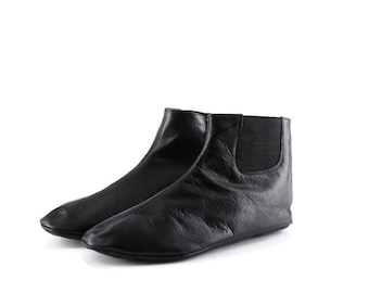 Echte geitenleer zwarte voeten warmer heren maat, wintersokken, voetwarmers, schoenen pantoffels Islam Mest, Khuffain, Wudu sokken, halal sokken