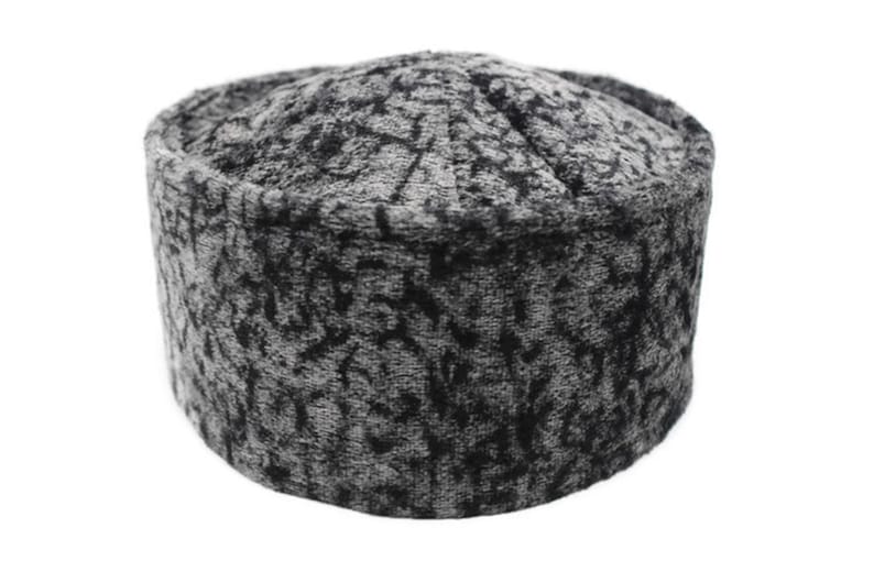 Turkish Muslim Islamic Winter Season Cap Handmade Velvet Black and Grey Muslim Kufi Hat Taqiya Takke Peci Rigid Prayer Cap