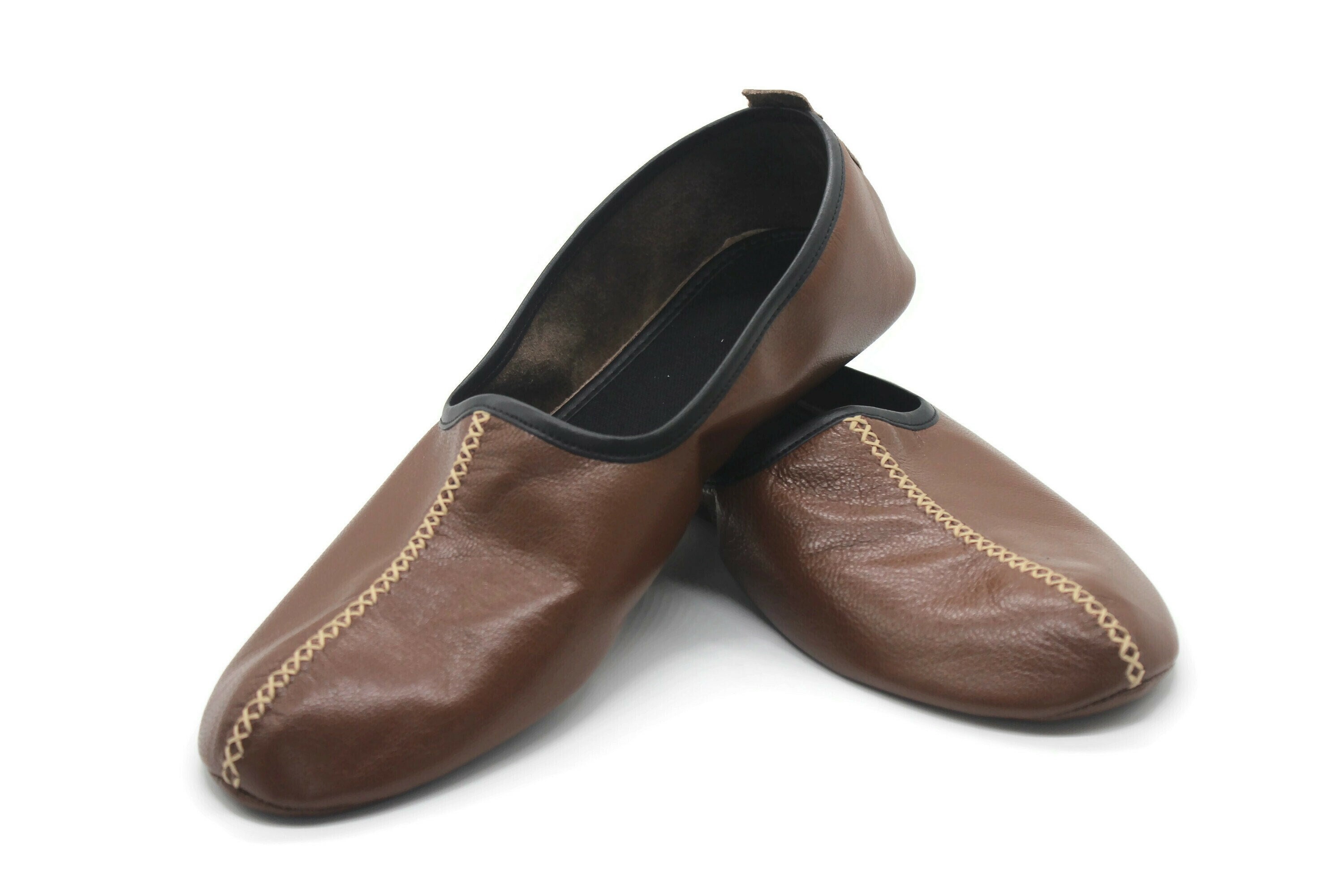 【関税＆送料込み】Moschino Brown Leather Blend Slippers Moschino EN | Men's designer sandals and mules