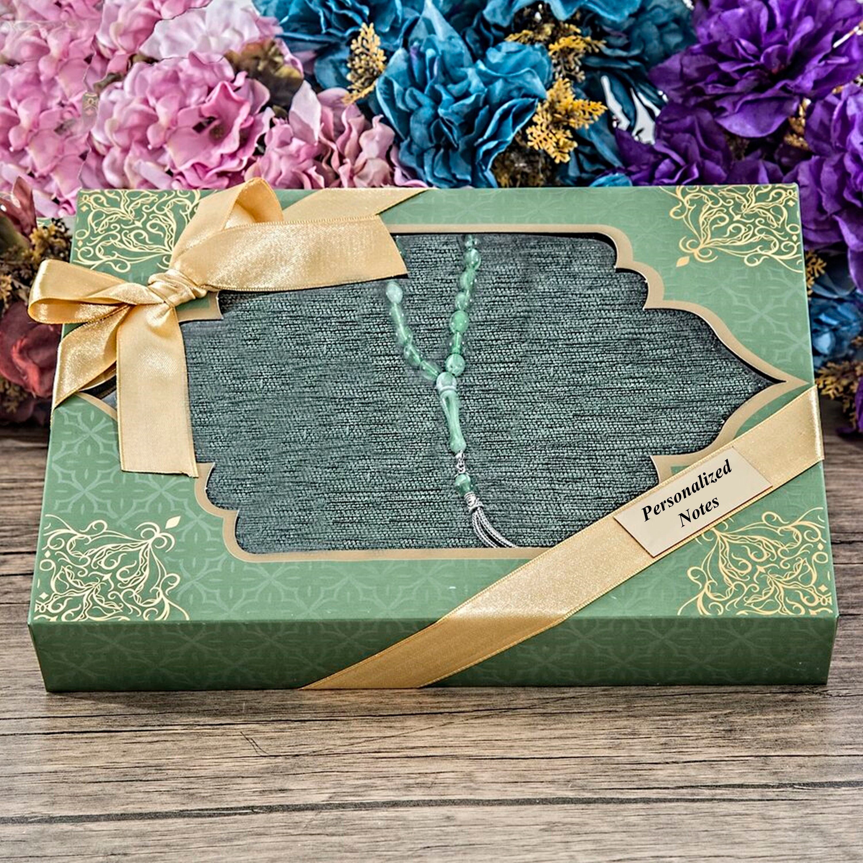 Prayer Mat Gift Box Prayer Mat 33 Beads Tasbeeh Craft Etsy