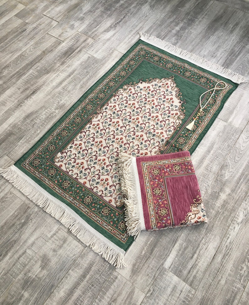 Andalus Flowers Prayer Mat Prayer Mat with Tasbeeh Prayer Etsy