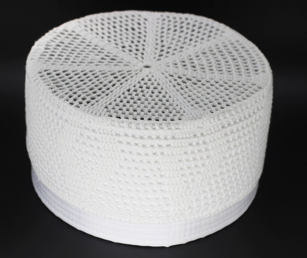 White Taqiyah, Summer Hat, Sunnah Wear, Muslim Hat, Muslim Cap, Islamic