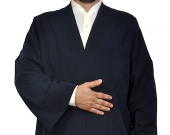 S, M, L, XL, 2XL Ropa de hombre sencilla Thobe negra, Galabiyya, Jubbah, kurta islámica, Jubbah básica, Bisht de oración