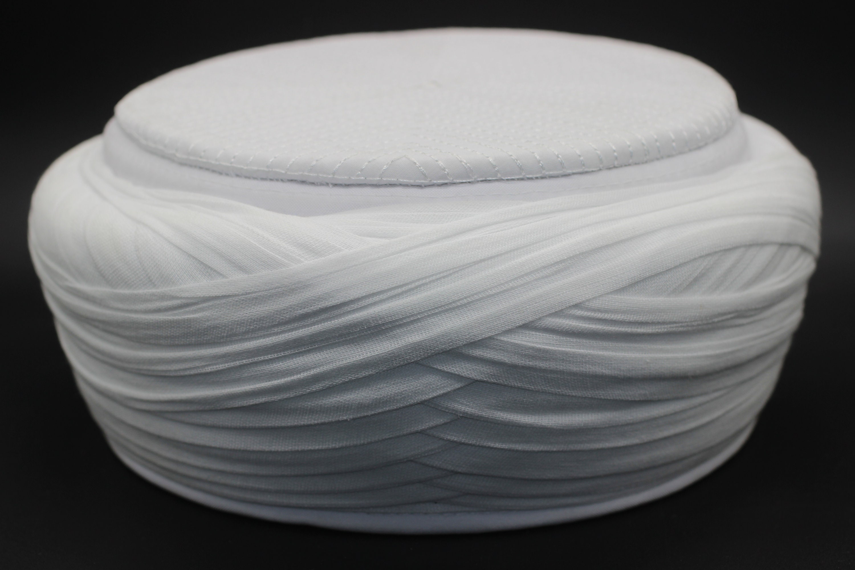 Saladin Pure White Imamah, Unique Islamic Art, Imam Pagri Islamic Men's Head Wear, Salah ad Din Sunnah Hat