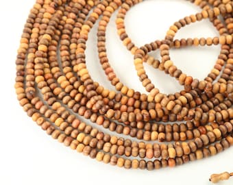 Genuine Olive Wood Rosaries, 500 Prayer Beads Misbaha Tasbih Tasbeeh Tesbih 4.5x6.5 mm Dhikr Wooden Prayer Beads TSBK