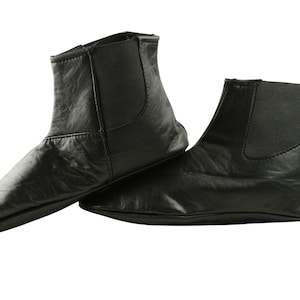 100% Genuine Sheep Leather Socks with Double Rubber Men Size , Khuffain Kuff khuff Quff, Winter socks, Leather Slippers, House Slippers