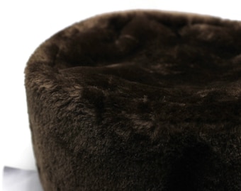 Ghazi Muhammad Hat, Brown Faux Fur Astrakhan Cap, Caucasian Kubanka, Karakul Hat Winter Cap, Cossack Winter Hat Papaha, Chechen hat