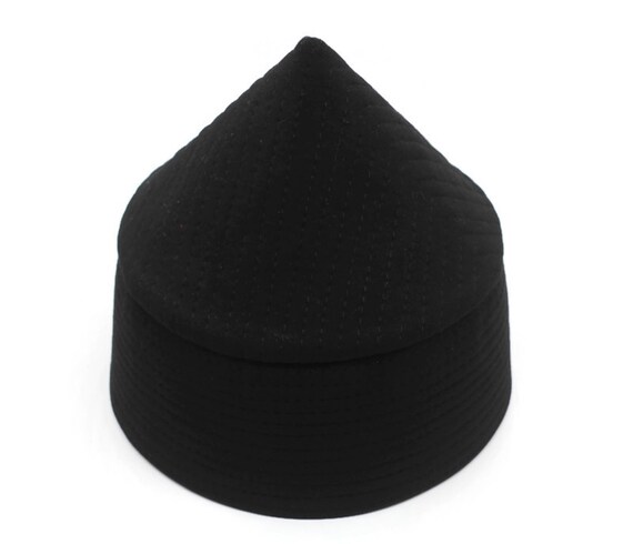 Black Naqshibandi Kufi Muslim Takke 