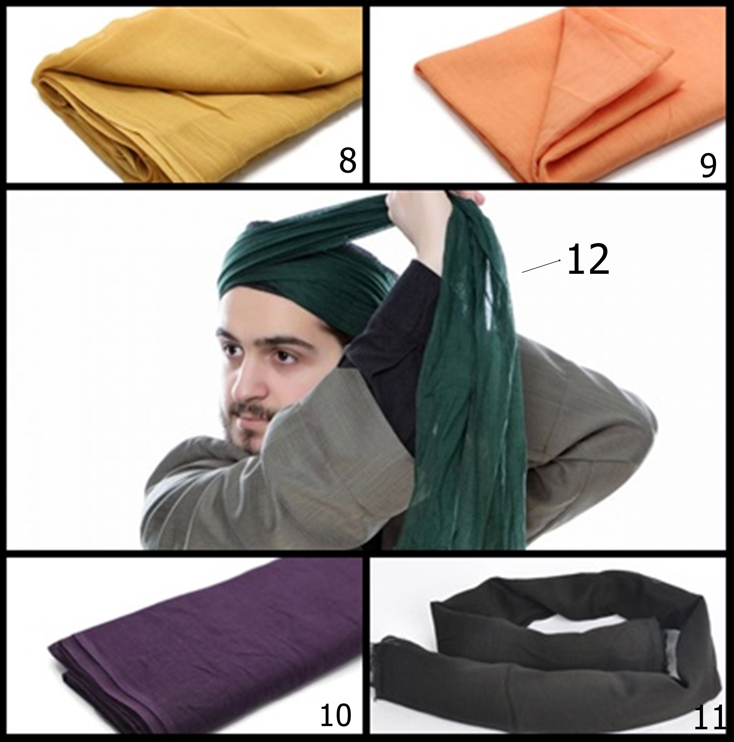 Beautiful Fabric Turban Hat by Kymmy Koo Choose Your Color Cotton Wrapping Fabric for Imamah, Kufi  main image 2