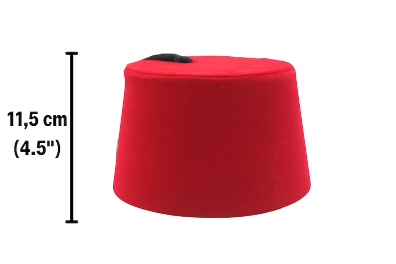 Egyptian Turkish Red Fez Tarboush Hat Black Tassel, Doctor Who Fez Hat ...