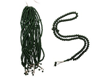 10 PCS 99 Beads Prayer Beads Set, Dark Green Tasbih Bulk, Acrylic Misbaha, Muslim Dhikr Beads, Ramadan Gift, Wholesale Tasbeeh