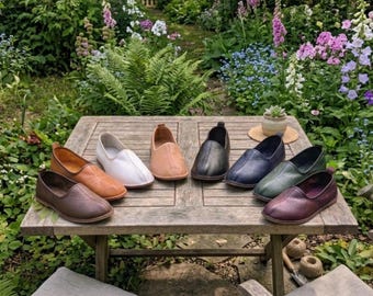 Zapatos de cuero para hombre sin cordones, zapatos planos con conexión a tierra, zapatos minimalistas hechos a mano, zapatos de casa de cuero suave, zapatos planos flexibles de caída cero, varios colores.