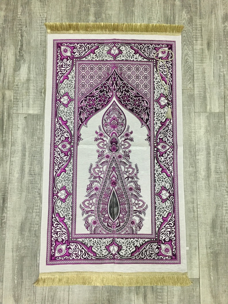Violet Dream Prayer Mat Prayer Mat With Tasbeeh Prayer Rug Etsy
