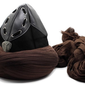 Leather Brown Ertugrul Cap, Resurrection Imamah, Original Dirilis Islamic Cap, Muslim Hat
