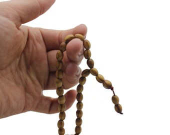 Zwarte kleur echte olijfhouten kralen met een kwastje, 1000 kralen Misbaha Tasbih Zikr Tasbeeh Tesbih 7,5 mm Dhikr gebedskralen TSBK - Nederland