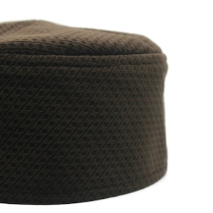 Brown Kufi Hat, Mens Islamic Hat, Soft Kufi Hat for Muslims, Travel Style Foldable Prayer Hat FLD