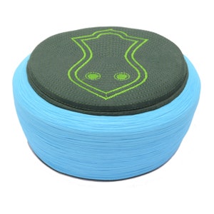 Handmade Green & Blue Nalain Sarik, Pecinya, Sorban, imamah, Kufi Cap, Muslim Men&#39;s Hat Cap, Pagri, Turban, Skullcap, Ottoman Fez