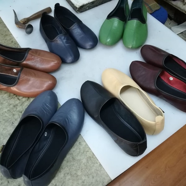 Echtes Leder handgefertigte Tawaf Schuhe Frauen Größe, Wintersocken, Schuhe, Hausschuhe Islam Mest, Tawaf Socken, Hausschuhe