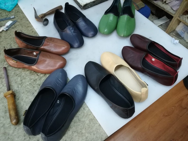 Genuine Leather Handmade Tawaf Shoes Women Size, Winter socks, Shoes, Slippers Islam Mest, Tawaf Socks, Home Shoes image 1