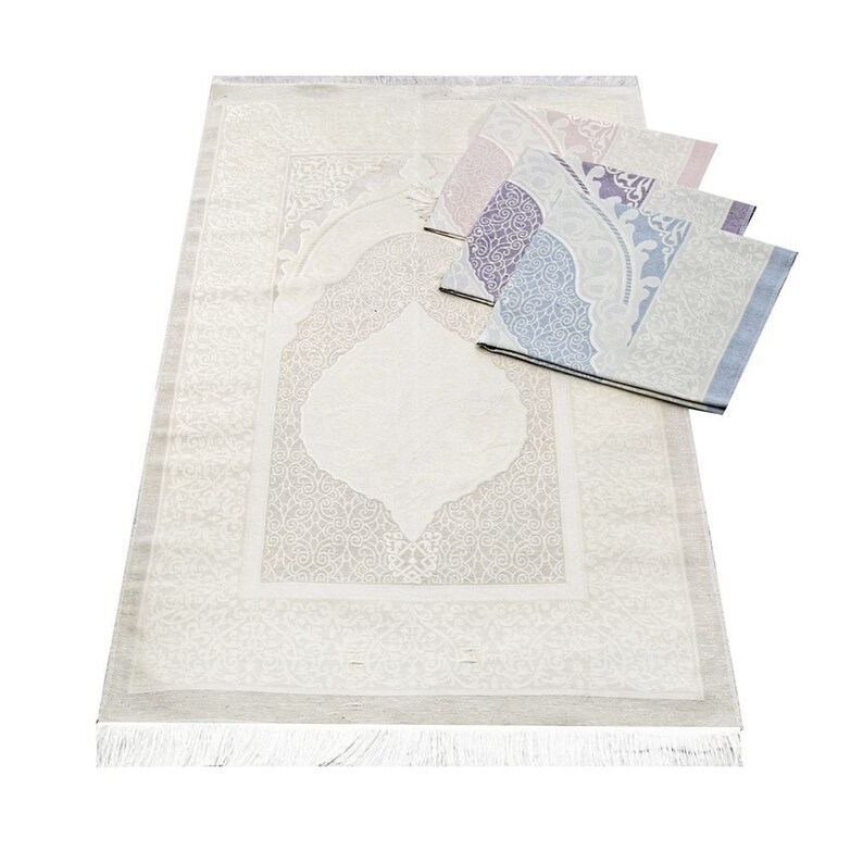 Lux Shawl Beige Velvet Yaseen Book Gift Box Gift For Her Islamic Gift Personalized Gift 33 Bead Tasbeeh Set Prayer Mat