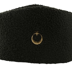 Genuine Fur Astrakhan Cap, Star and Crescent Caucasian Kubanka, Karakul Hat Winter Cap, Cossack Winter Hat Papaha, Chechen hat